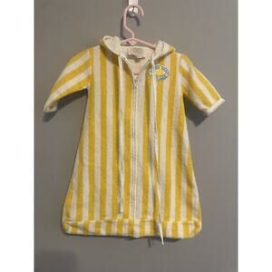 Vintage Rubber Ducky Terry Hooded SwimSuit Cover Up Newborn‎